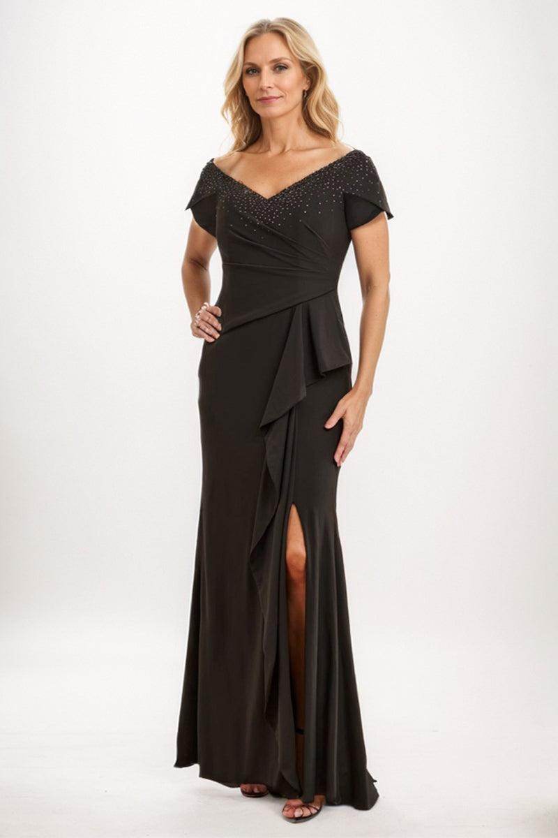 Trumpet-Mermaid Maxi Elastic Cloth Mother Dress CM0240 - COCOMELODY